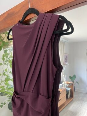 Alexander Wang One-Shoulder Draped Dress in Plum